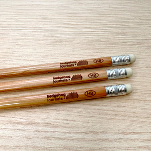 hedgehog journals hb pencil with eraser tip
