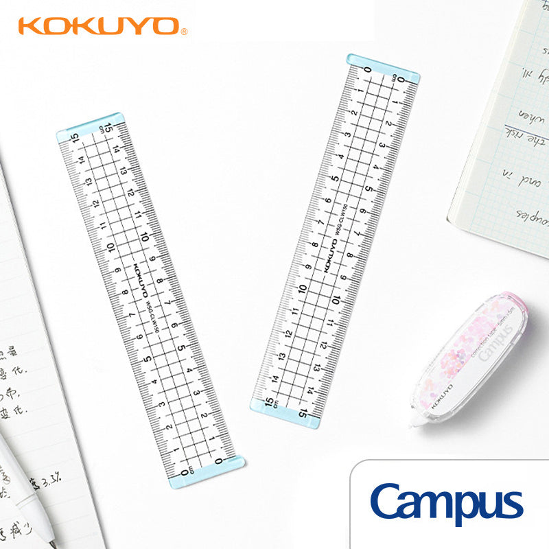 Kokuyo Campus Acrylic Ruler Clear 15cm - Hedgehog Journals - NZ, AU &US ...