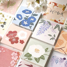 Load image into Gallery viewer, memo_pad_80x80_90_pages_plum_blossom_flowers_junk_journal_scrapbooking_desk_decoration