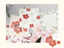 Load image into Gallery viewer, memo_pad_80x80_90_pages_plum_blossom_flowers_junk_journal_scrapbooking_desk_decoration
