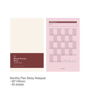 monthly plan notepad sticky notes monthly planner habit tracker project tracker