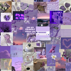 Purple Stickers 63 Pcs mood board Stickers bullet journal scrapbooking hobonichi happy planner stickers instagram