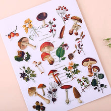 Load image into Gallery viewer, Mushroom Plant Stickers 25Pcs Bullet Journal Scrapbooking