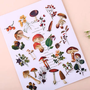 bullet journal starter kit study kit beginner combo mushroom stickers
