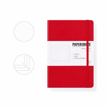 Load image into Gallery viewer, PAPERIDEAS Bullet Journal A5 Dotted Notebook Numbered Pages Red