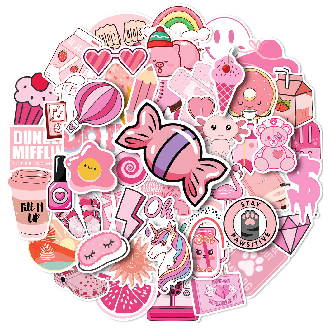 pink stickers bullet journal scrapbook stickers laptop luggage guitar water bottle sticker princess set