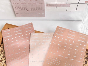 Planners' Stickers 4 Sheets Set Earth Brown