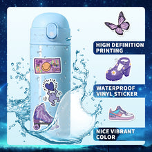 Load image into Gallery viewer, purple stickers bullet journal scrapbook stickers laptop luggage guitar water bottle sticker set