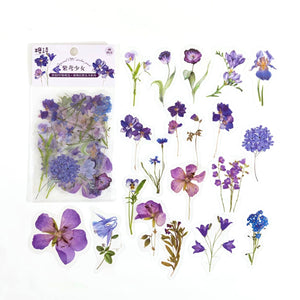 purple flower stickers for scrapbooking and bullet journaling