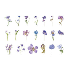 Load image into Gallery viewer, purple flower stickers for scrapbooking and bullet journaling