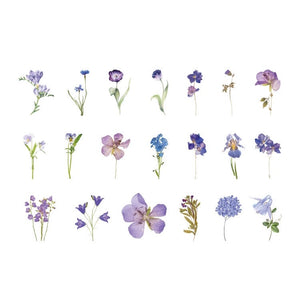 purple flower stickers for scrapbooking and bullet journaling