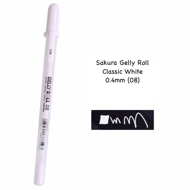 37819 Sakura GELLY ROLL CLASSIC 08 MEDIUM - WHITE