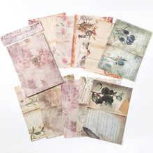 Load image into Gallery viewer, Vintage Scrapbook Paper 30 Sheet Vintage Flowers retro blooms traveler&#39;s notebook journal diary decoration