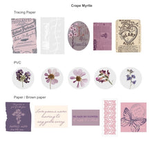 Load image into Gallery viewer, scrapbooking_material_craft_paper_30_sheets_crape_myrtle_flowers_bullet_journal_decoration