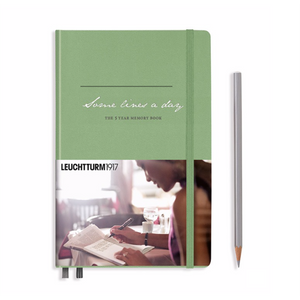 Leuchtturm1917 SOME LINES A DAY | 5 YEAR MEMORY BOOK Medium A5 Sage