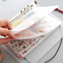 Load image into Gallery viewer, sticker-collecting-album-with-ring-binder-white-a5 journal material organiser