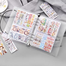 Load image into Gallery viewer, sticker-collecting-album-with-ring-binder-white-a5-a6-slim-b6-journal material organiser