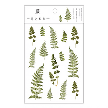 Load image into Gallery viewer, Fern Stickers 1 Sheet PET Bullet Journal