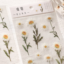 Load image into Gallery viewer, Daisy Flower Stickers 1 sheet PET