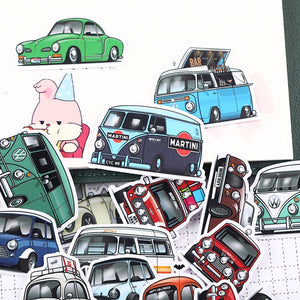 cute car stickers bullet journal scrapbook sticker