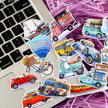 Load image into Gallery viewer, Travel Time Stickers 20Pcs Bullet Journal Scrapbooking Decoration