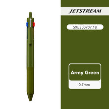 Load image into Gallery viewer, unibazl jetstream multi pen 3 colours bullet journal hobonichi writing pen army green 0.7mm