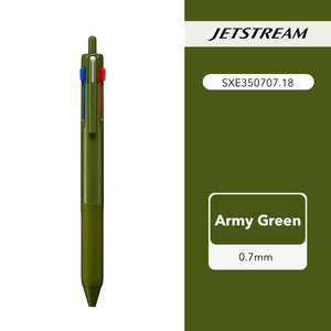 unibazl jetstream multi pen 3 colours bullet journal hobonichi writing pen army green 0.7mm