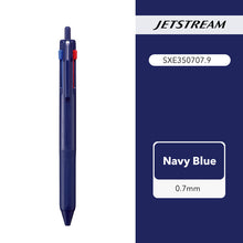 Load image into Gallery viewer, unibazl jetstream multi pen 3 colours bullet journal hobonichi writing pen navy blue 0.7mm