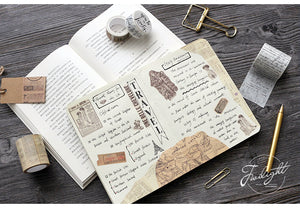 scrapbook bullet journal washi tape vintage world map collage