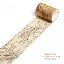 Load image into Gallery viewer, scrapbook bullet journal washi tape vintage world map collage