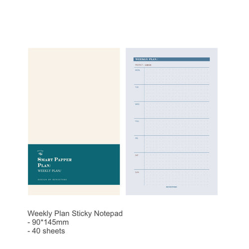 weekly plan notepad sticky notes weekly planner habit tracker