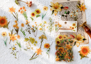 Yellow Flower Stickers sunflowers bullet journal scrapbooking stickers 
